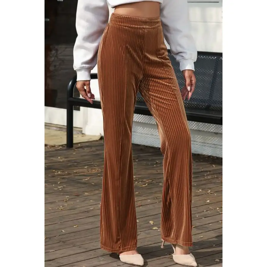 High Waist Corduroy Flare Pants