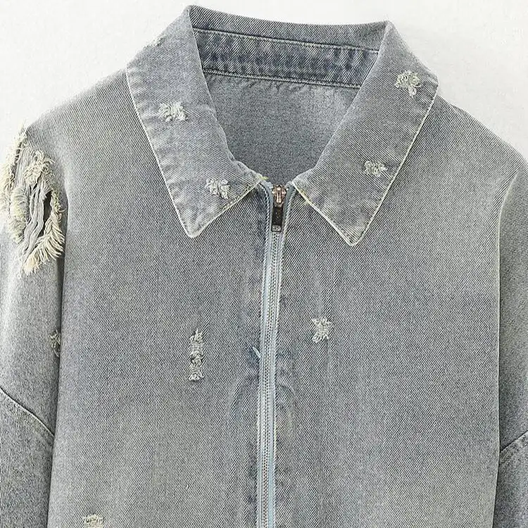 Soft Denim Casual Outerwear Jacket