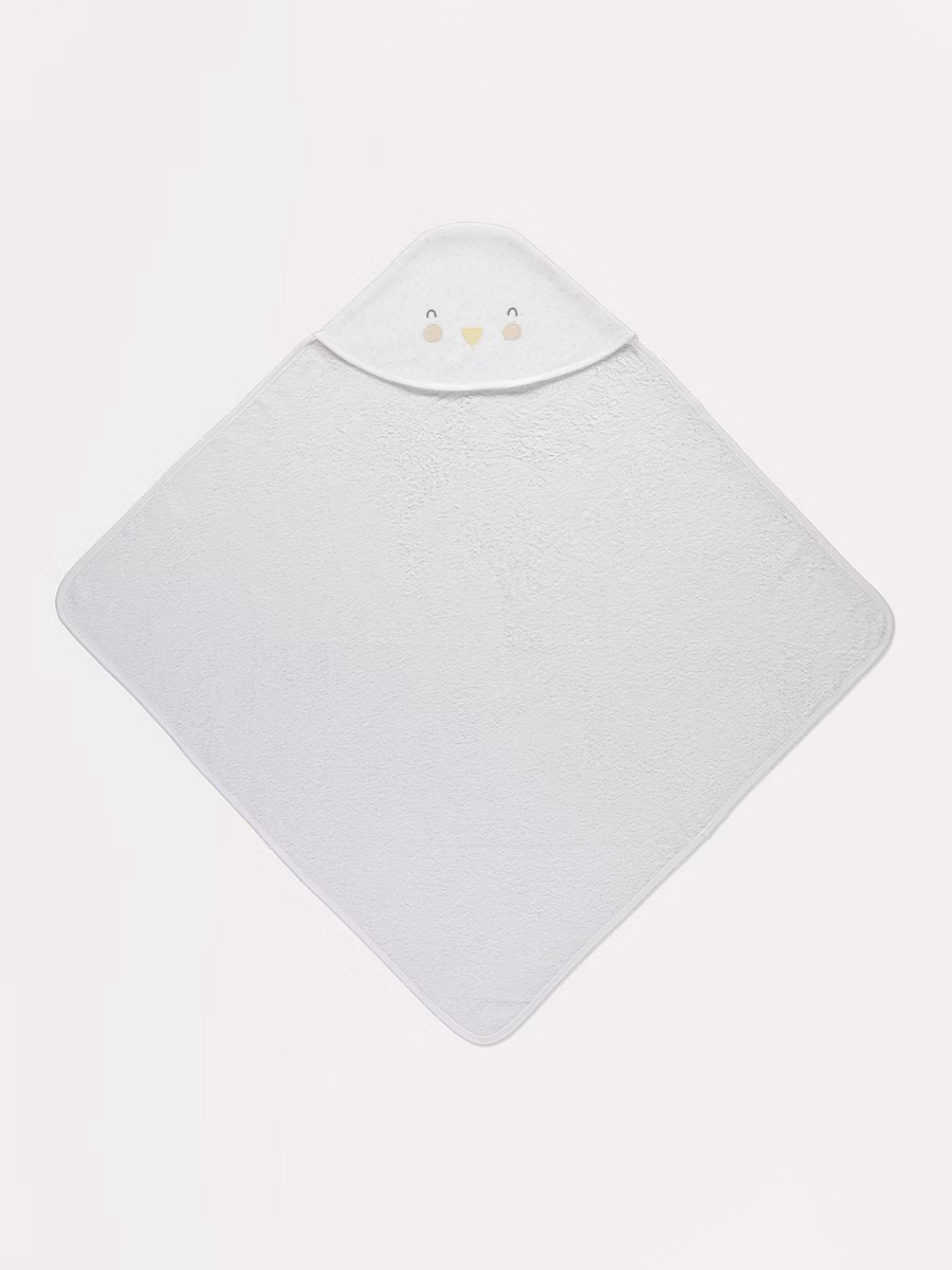 White Chick Cotton Spotty Hooded Towel detail 1
