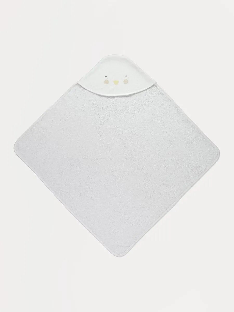 White Chick Cotton Spotty Hooded Towel