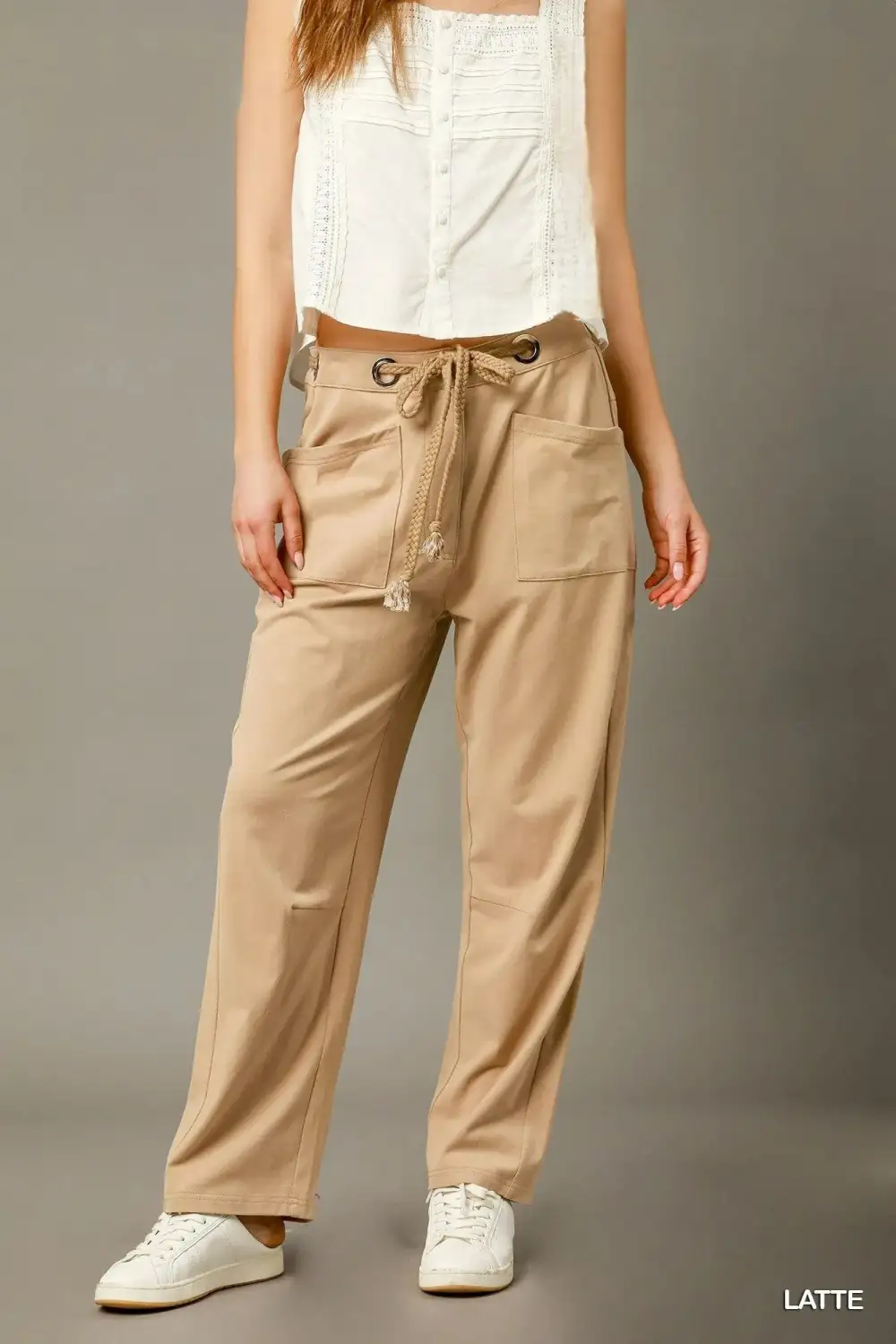 Drawstring Pocketed Casual Everyday Cargo Pants