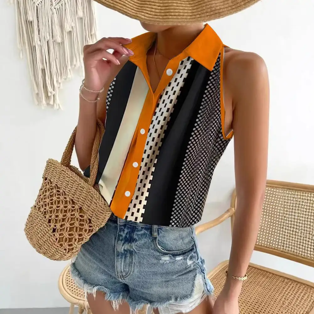 Subtle Asymmetrical Button Front Blouse