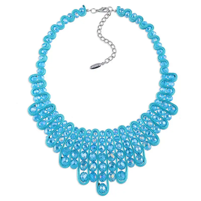 Crystal Bead Short Necklace