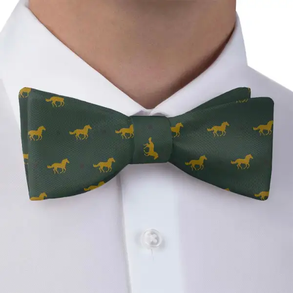 Derby Horses Pattern Bow Tie