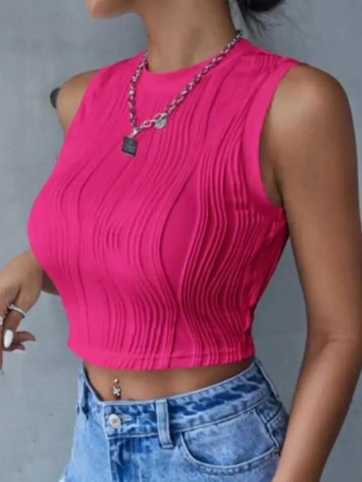 Ribbed Knit Slim-Fit Tank Top