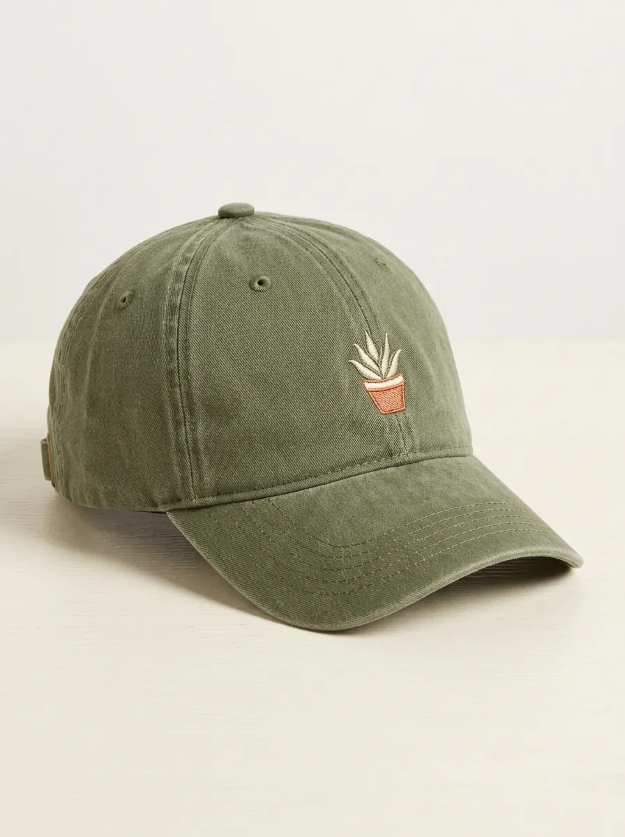 Plant-Lover Succulent Embroidered Unisex Baseball Cap