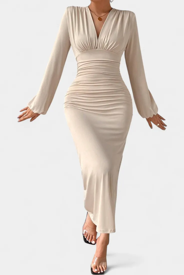 Gradient-Print Midi Dress