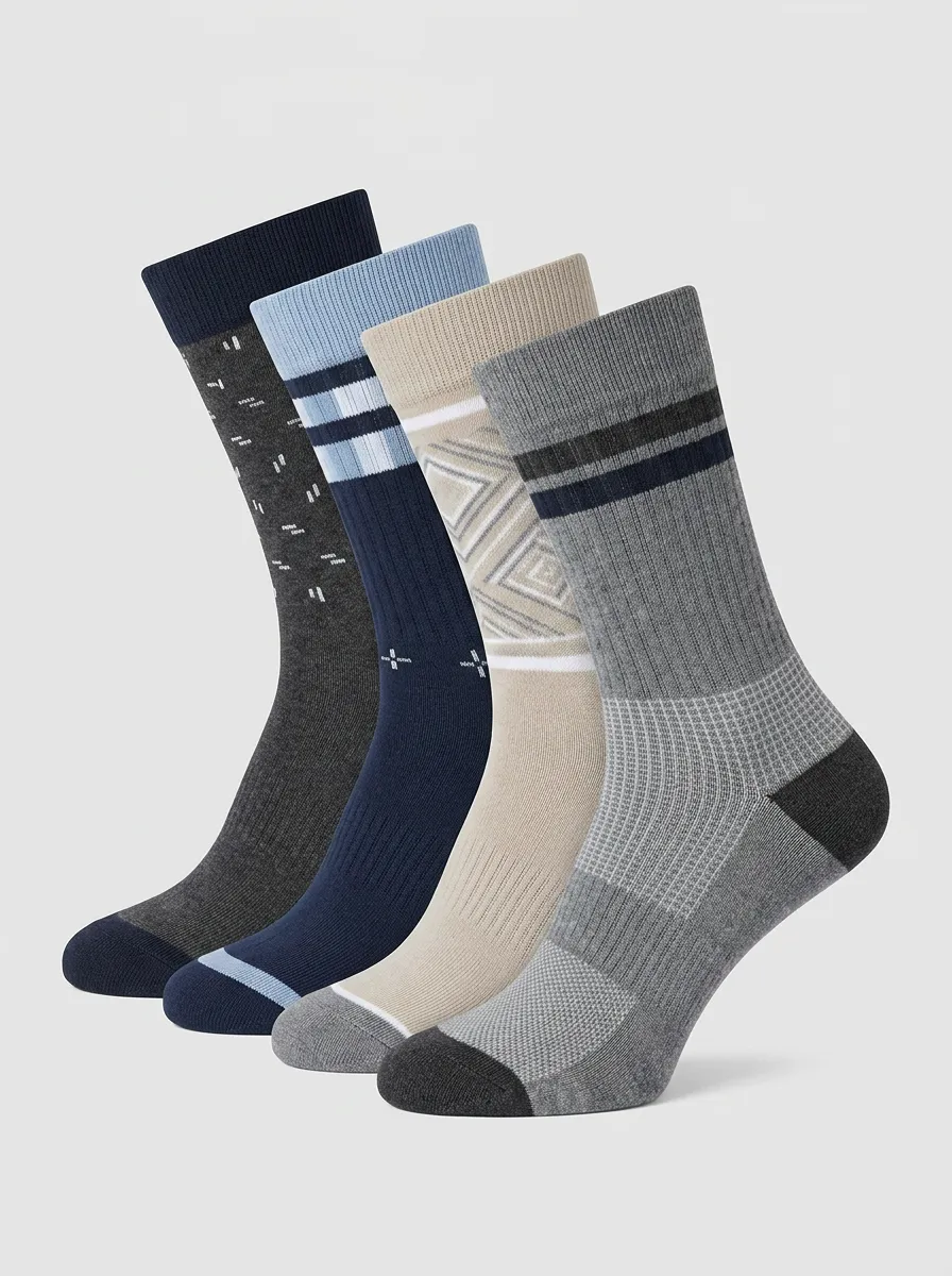 Men's Vintage Four Pair Socks