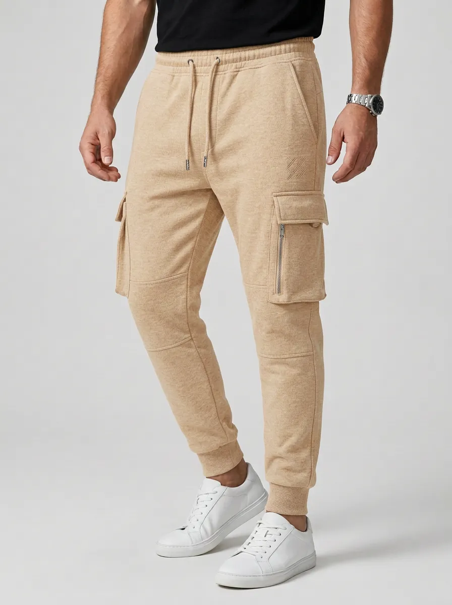 Easy-Wear Graphic Print Outdoor Look Men's Cargo Jogger Pants