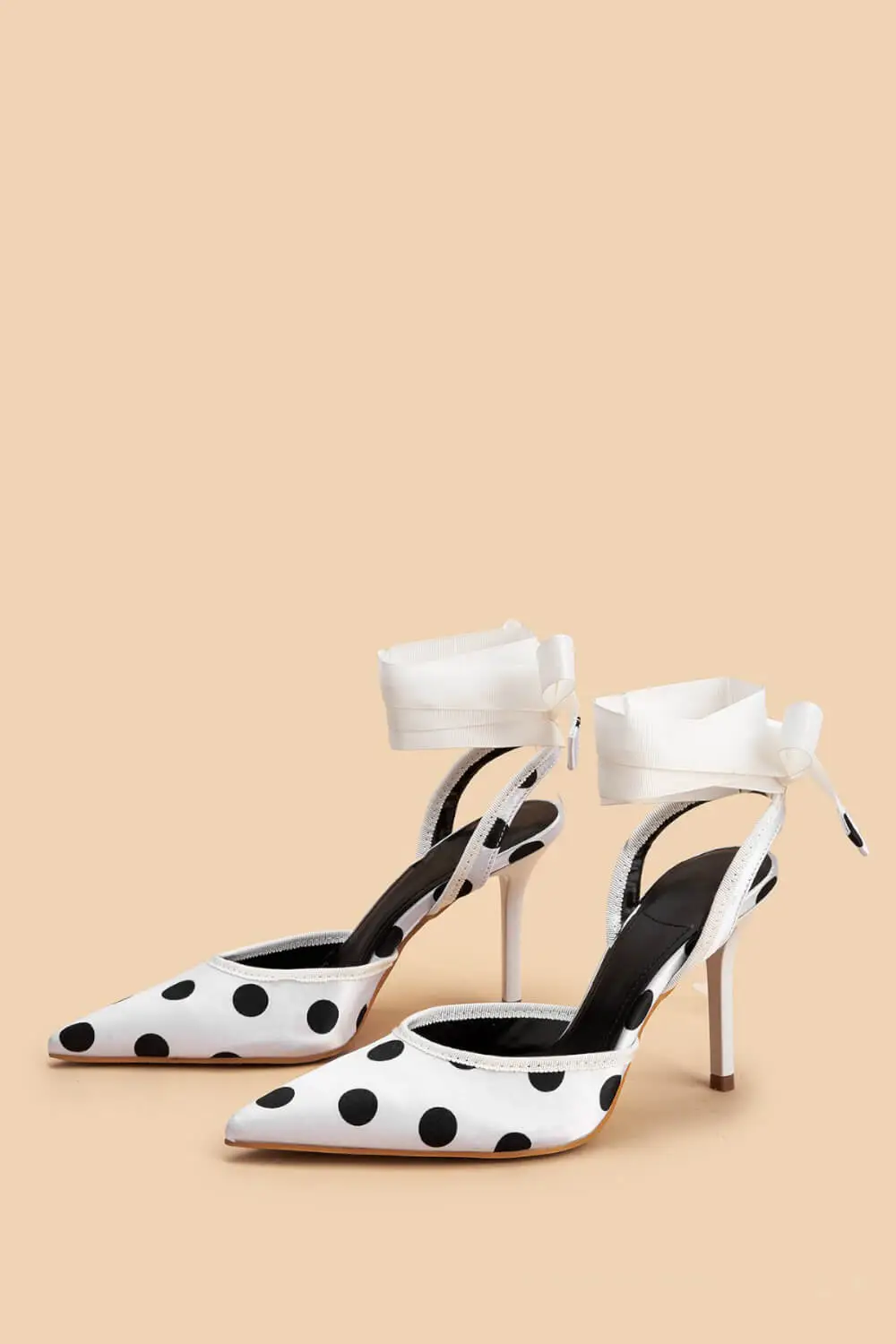 Satin Polka Dot Tie Leg
