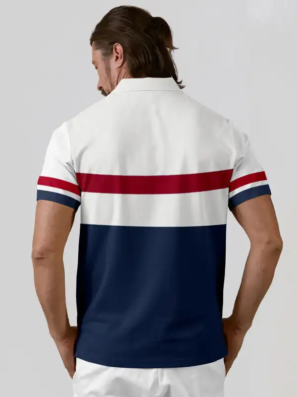 Weekend Performance Short Sleeve Button Up Polo Shirt