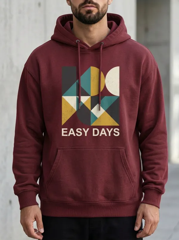 Unisex Easy Ribbed Pocket Hoodie