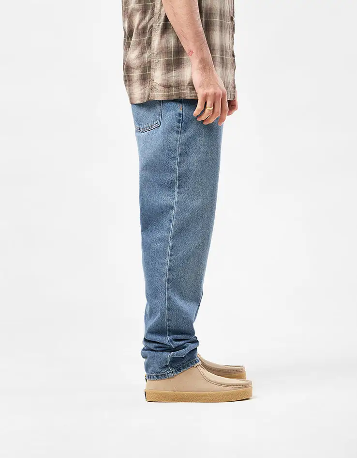 Washed Regular Tapered Denim Jeans