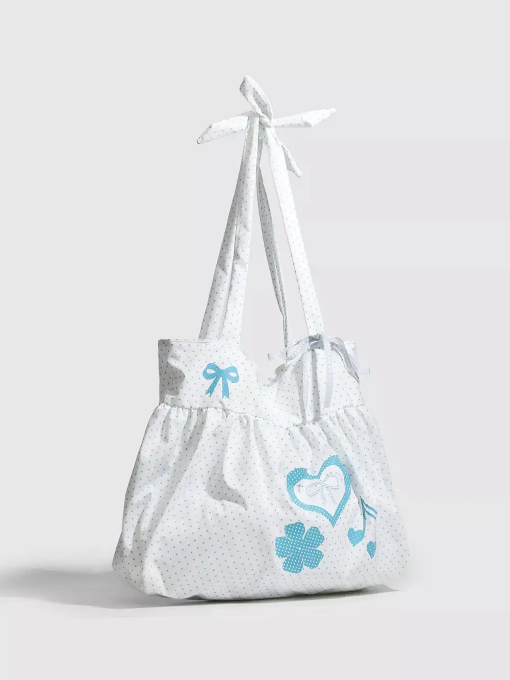 Polka Dot Heart Shoulder Bag