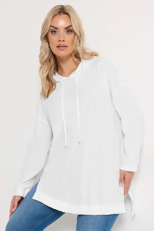 White Waffle Hoodie