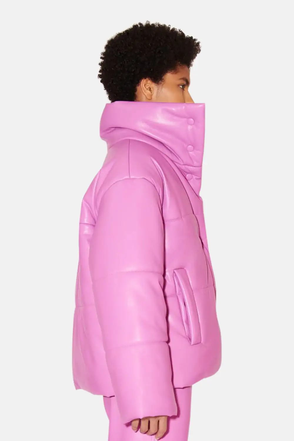 Leather Quilted Coat