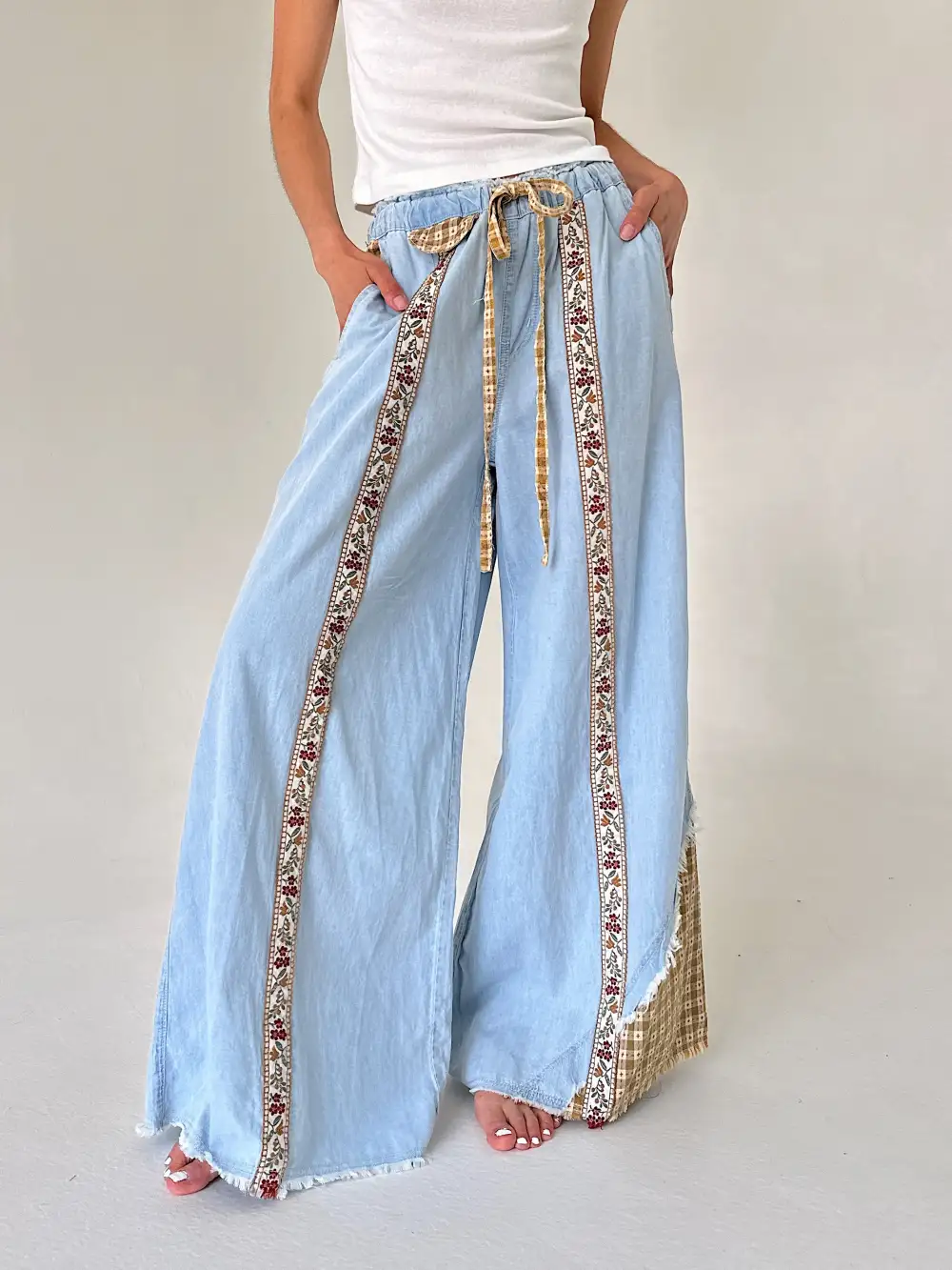 Denim Trail Wide Leg Pants