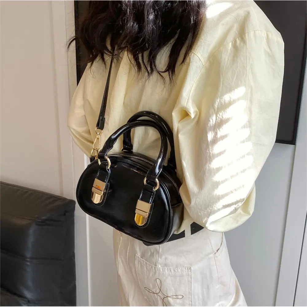 Bow Detail Curved Crossbody Bag