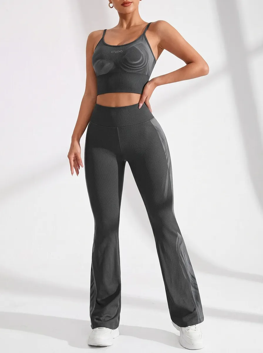 Paneled Textured Flare Active Set