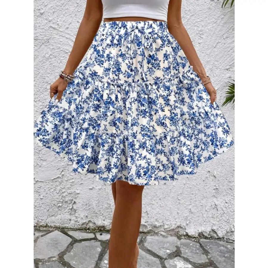 Everyday Print Midi Skirt