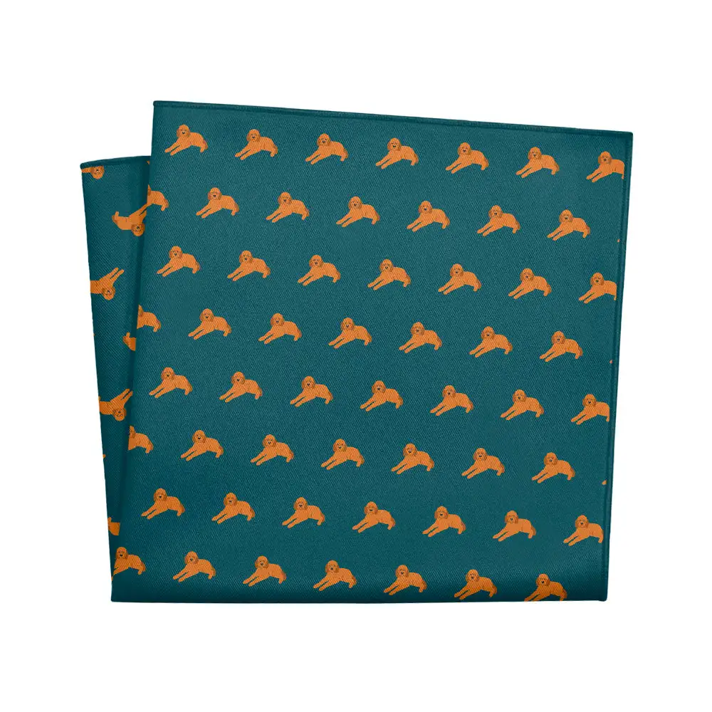 Clean Contemporary Animal Motif Dog Motif Pocket Square