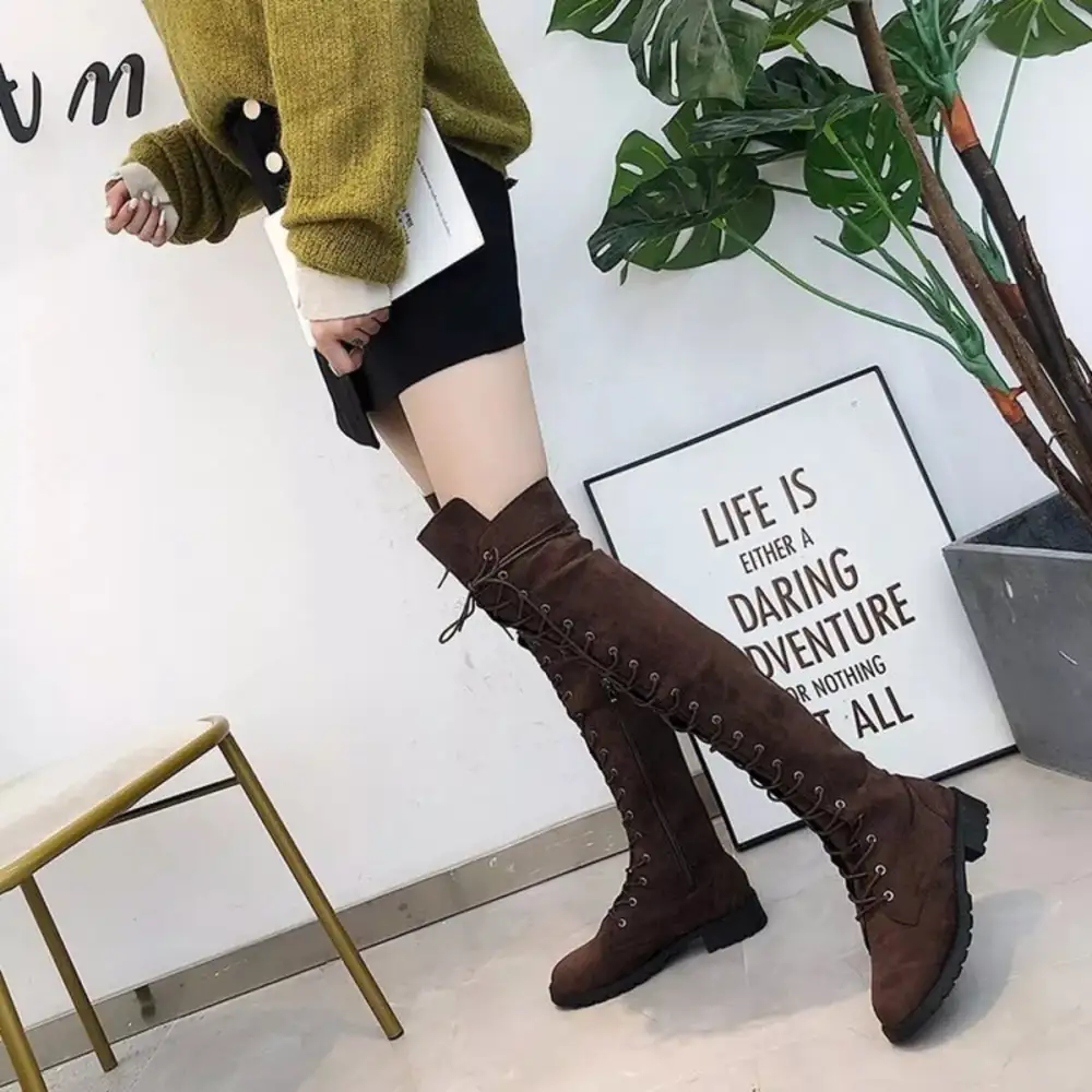 Lace Up Over the Knee Boots