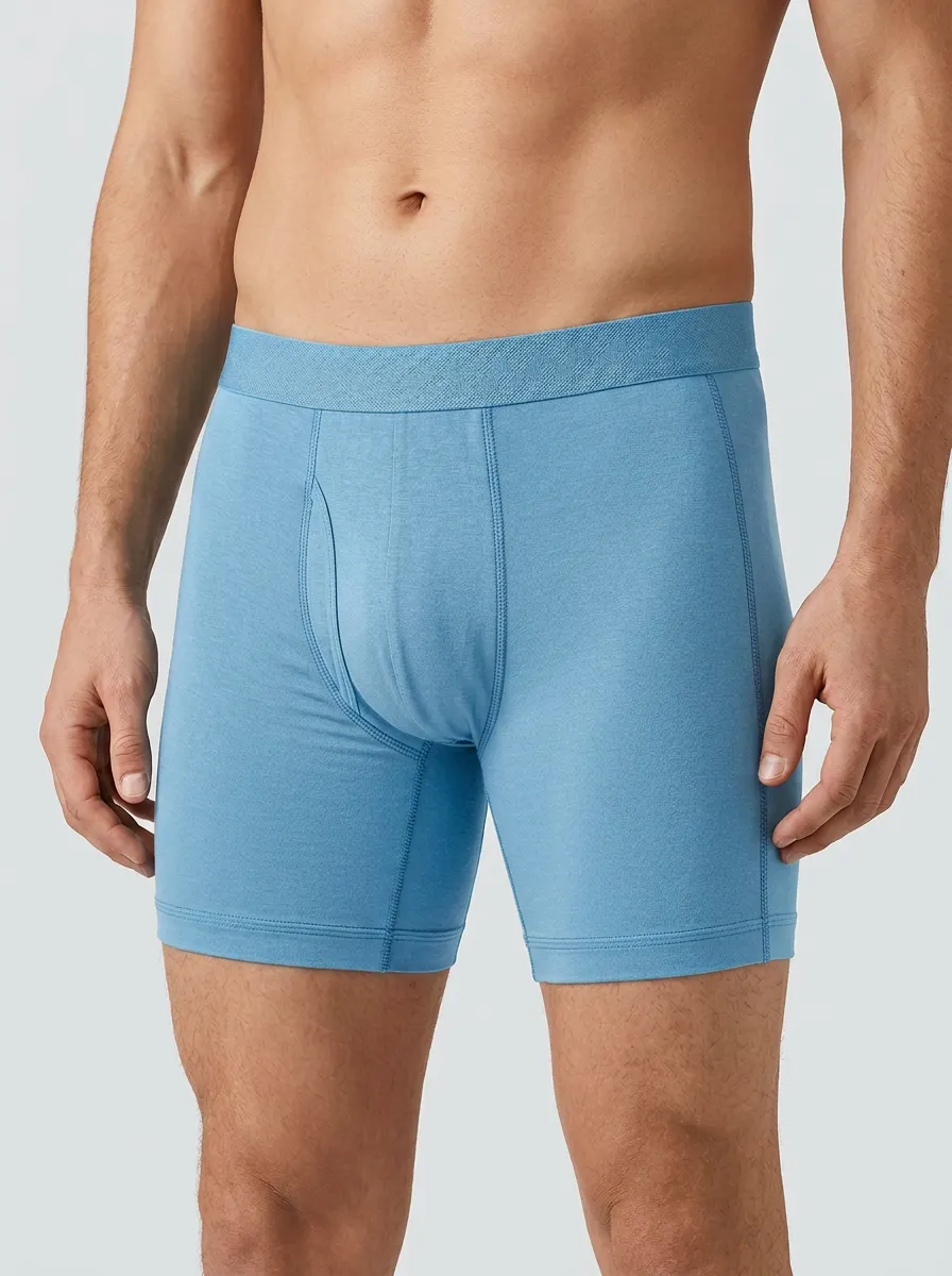 Men's Solid Charcoal Grey Comfortable Boxer Briefs