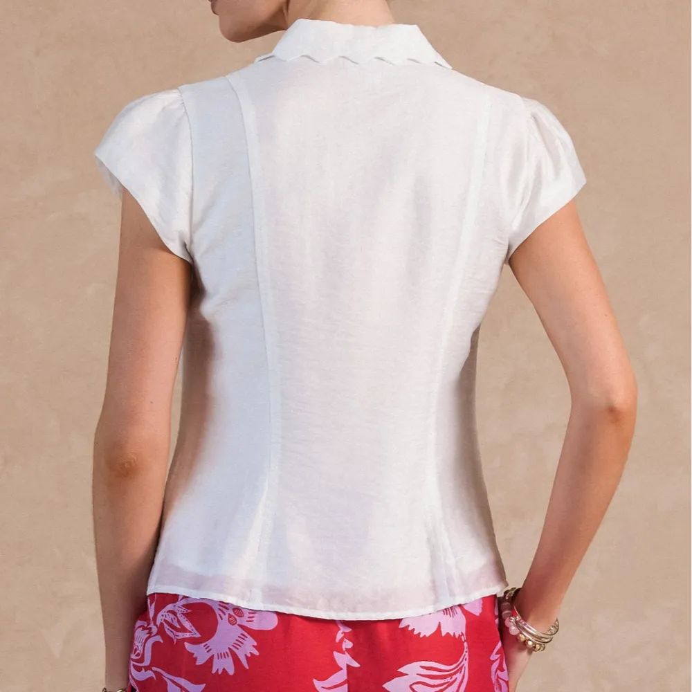 Flutter Short Sleeve Blouse