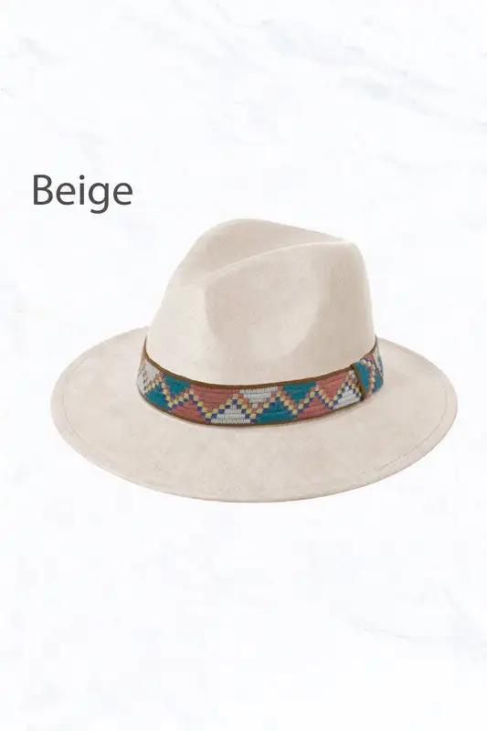 Suede Fedora Regular Peach Top with Fabric Belt