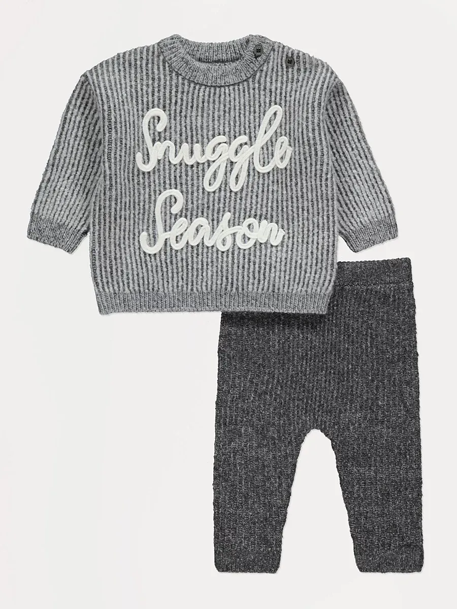 Snuggle Season Knitted Jumper and Leggings Outfit