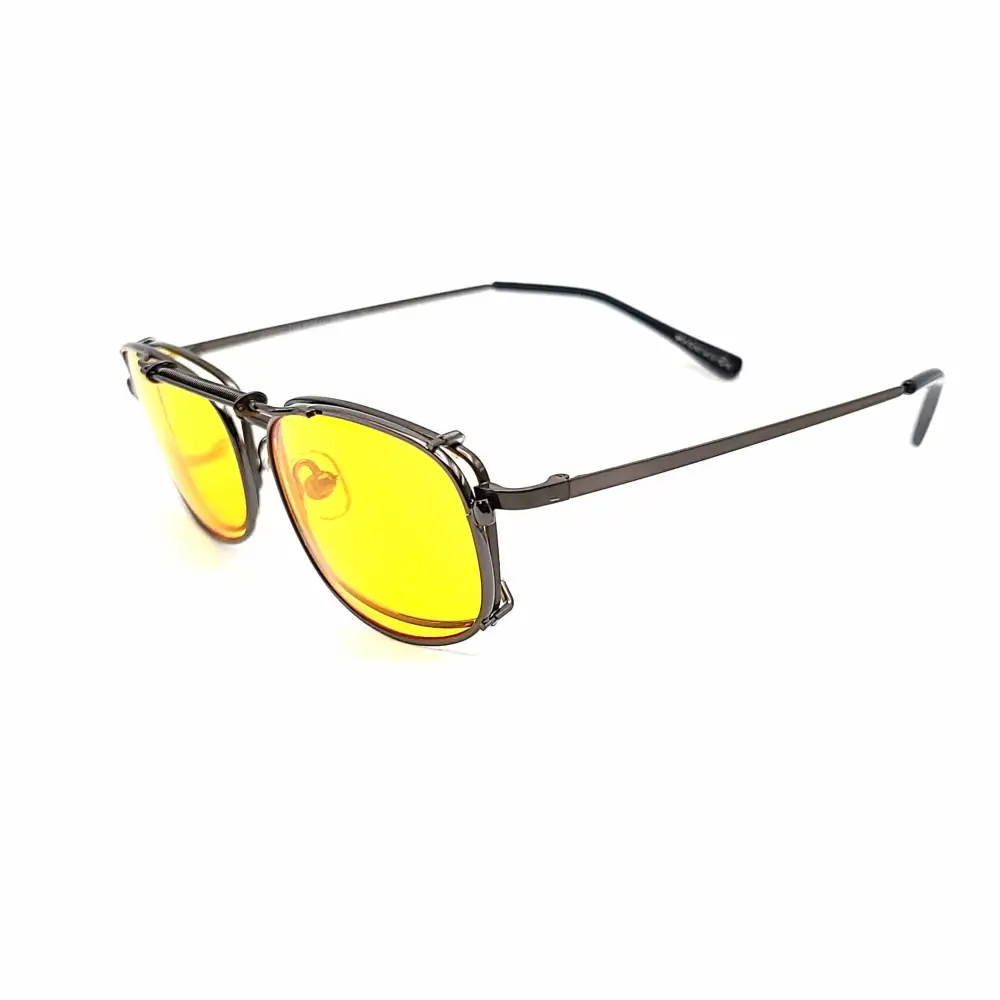52mm Yellow Lens Clip-On Sunglasses