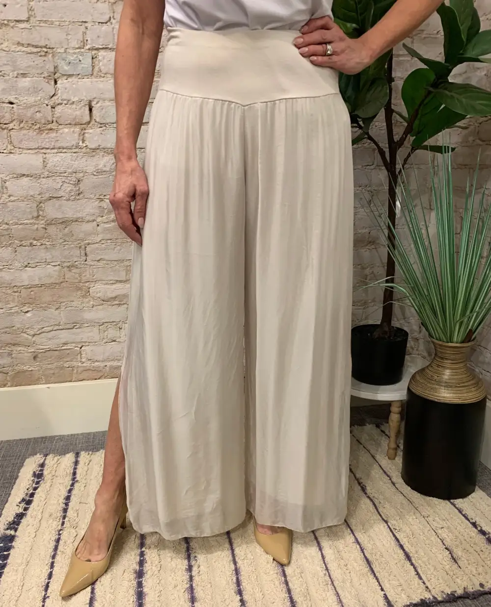 Made In Italy Silk Pant