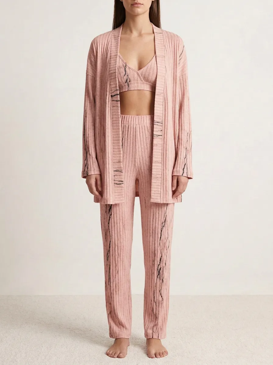 Marble Cardigan Lounge Set