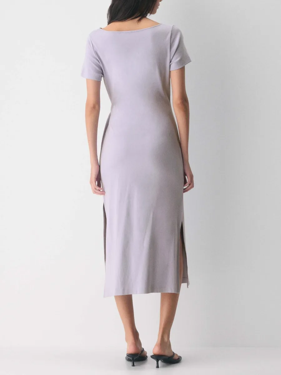 Side Slit Knot Front Dress