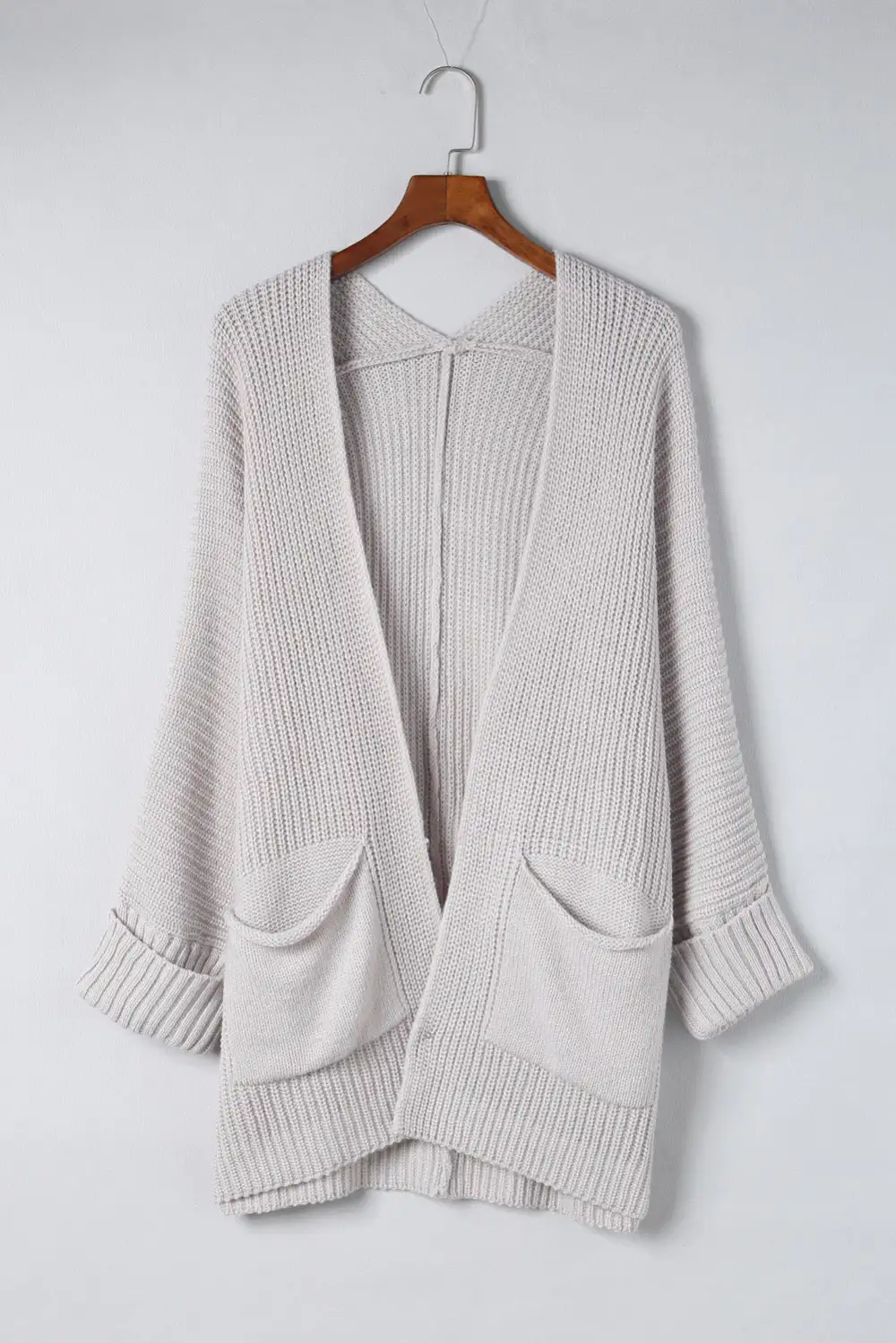 Oversized Fold Over Sleeve Cardigan