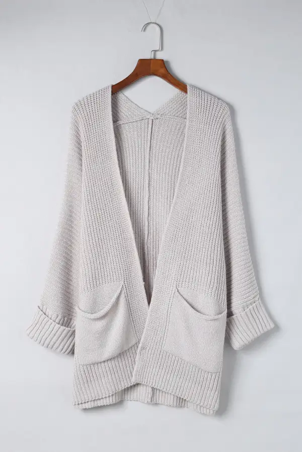 Oversized Fold Over Sleeve Cardigan