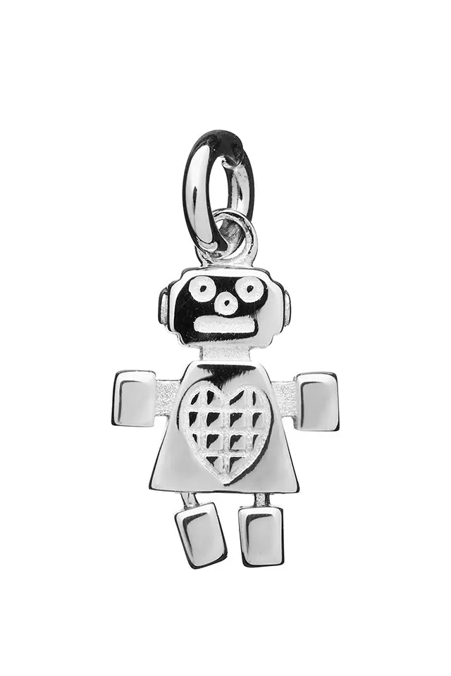 Heart Robot Charm