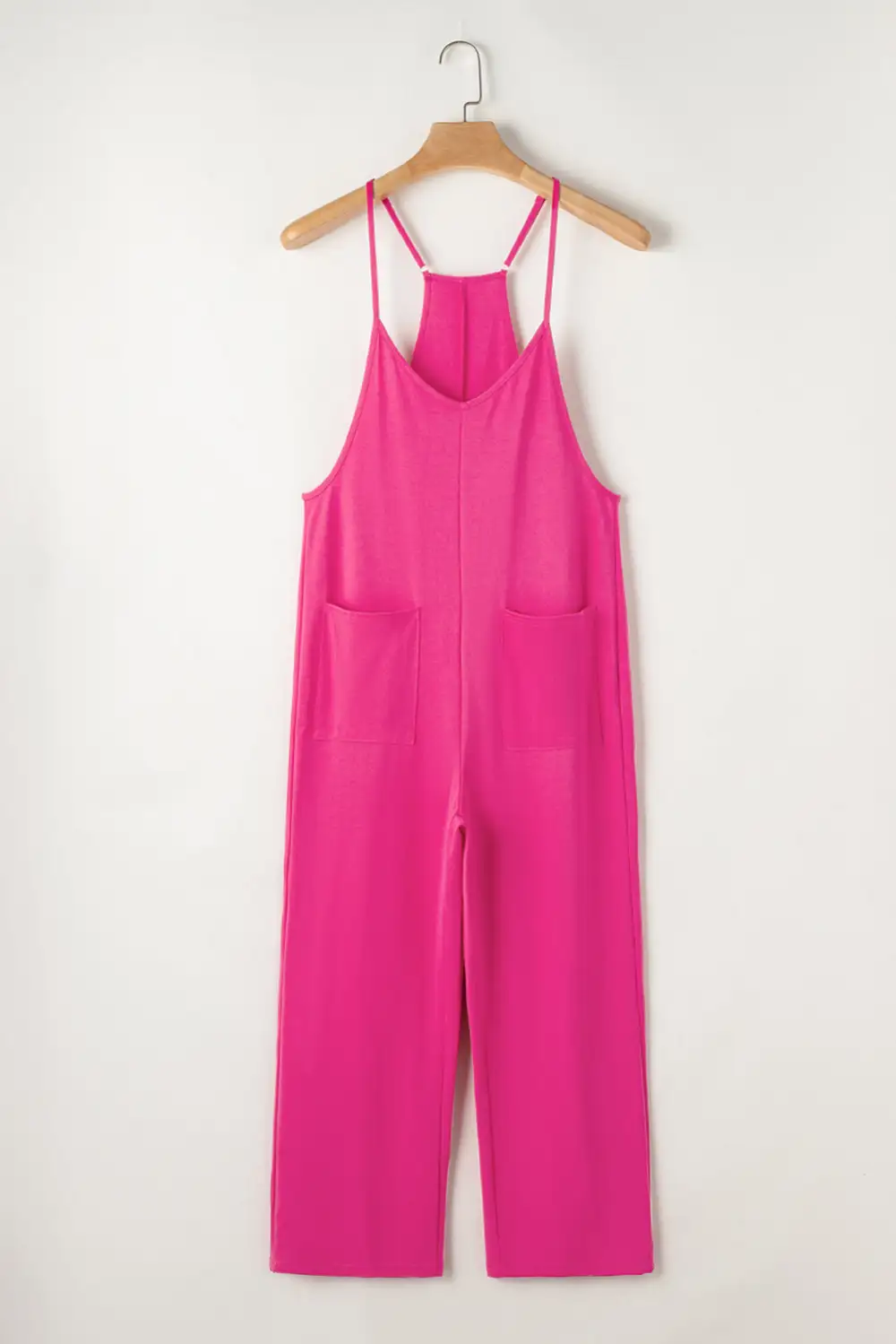 Pocketed Adjustable Spaghetti Strap Straight Leg Accessory