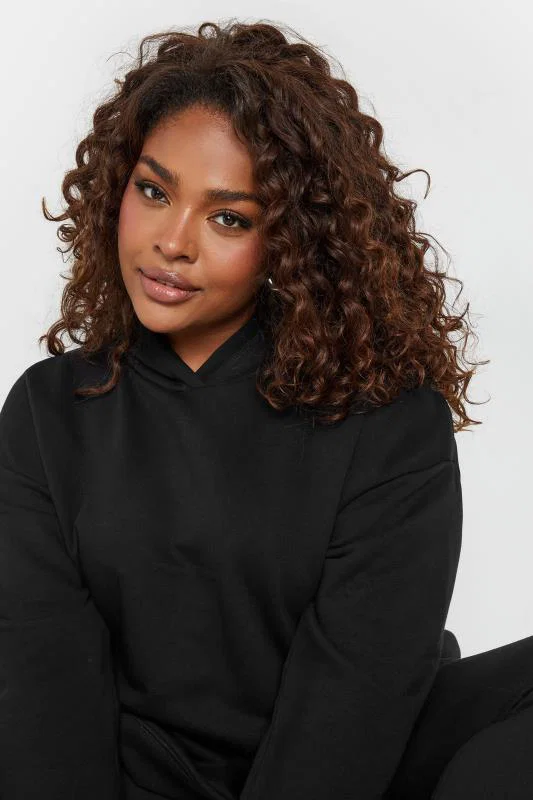 Black Oversized Long Sleeve Hoodie detail 3