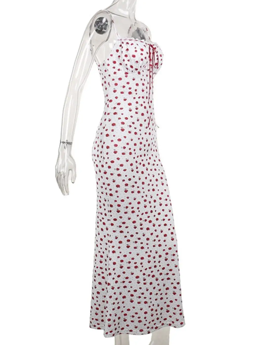 Polished Detail Floral Printed Lace Dress