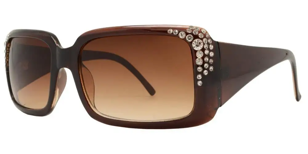 Chunky Square Women's Sunglasses With Rhinestones