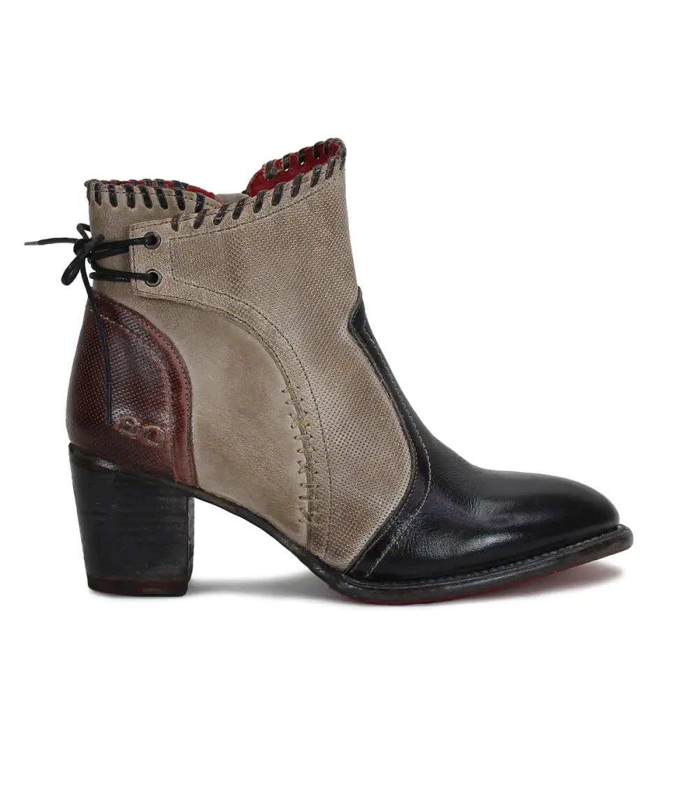 Back-Lace Side-Zip Ankle Boots