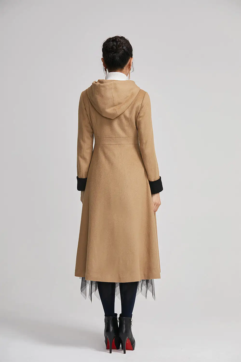 Refined Wool Tailored Single Breasted Pocketed Long Coat