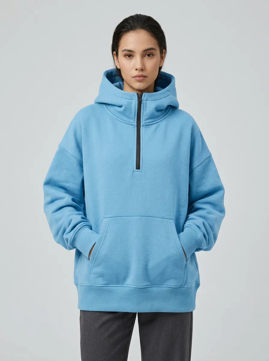 Modern Layer Quarter Zip Unisex Everyday Hoodie