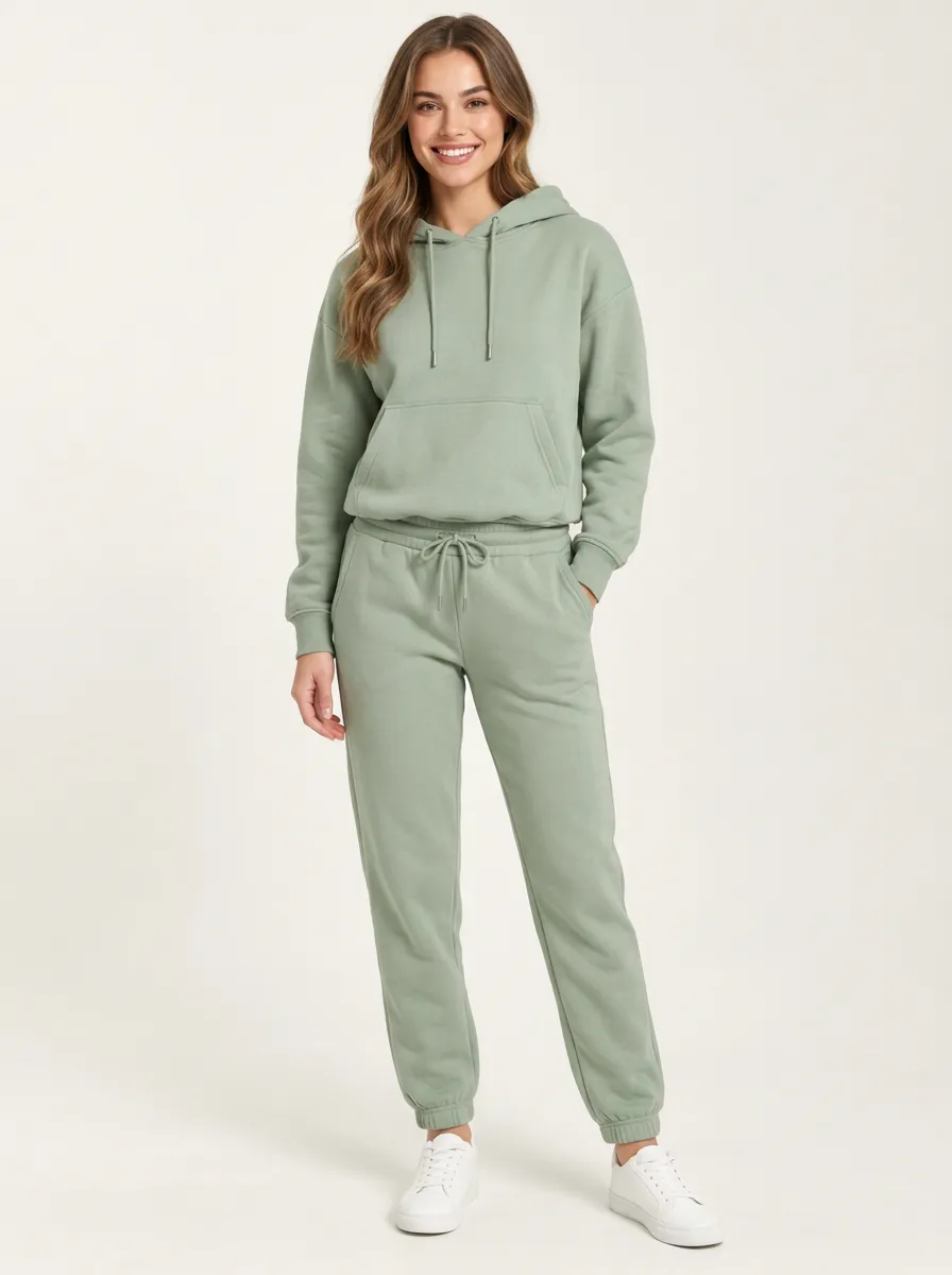 Women's Flexible Hooded Sweatpants Set