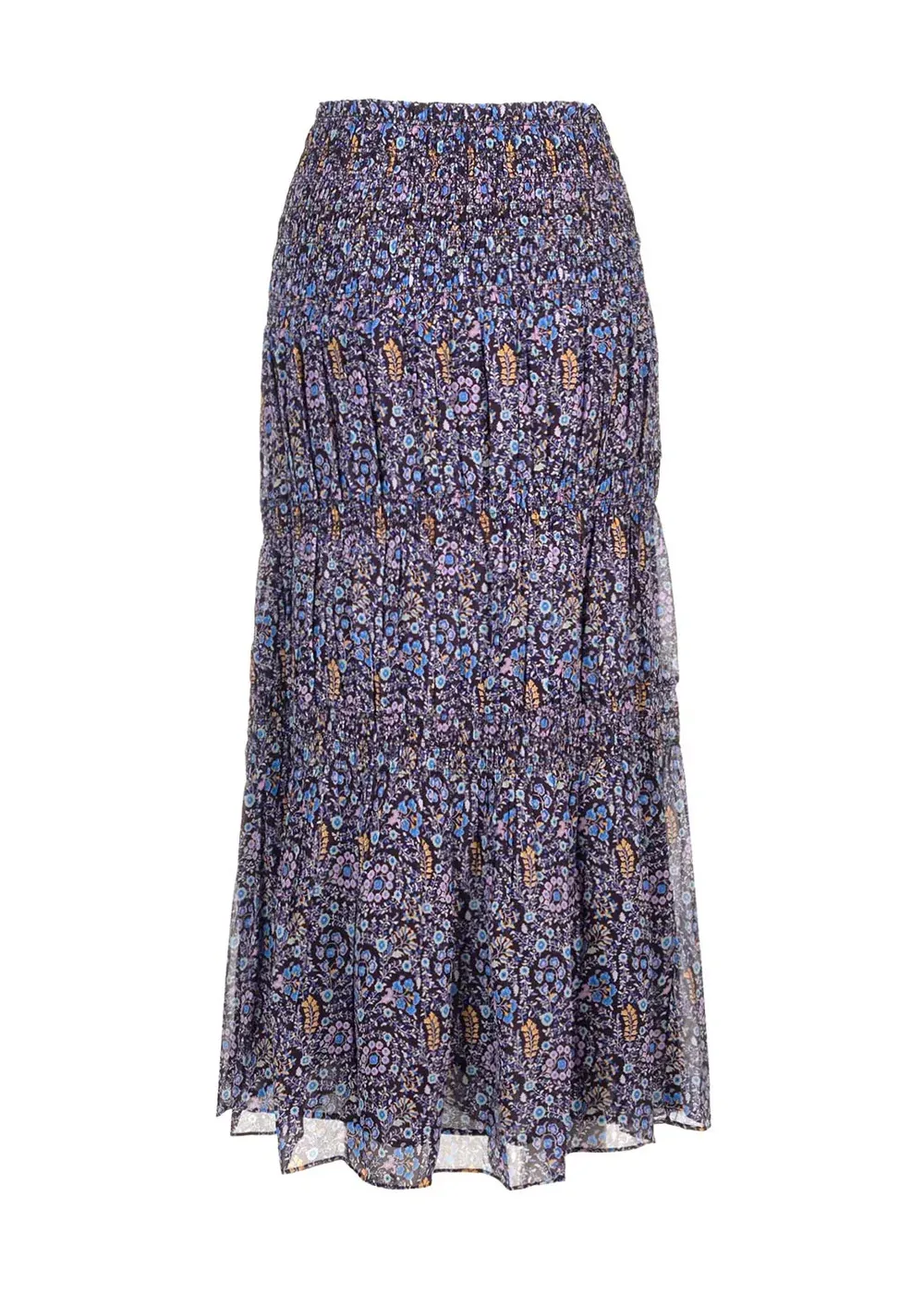Abstract Print V Neck Skirt