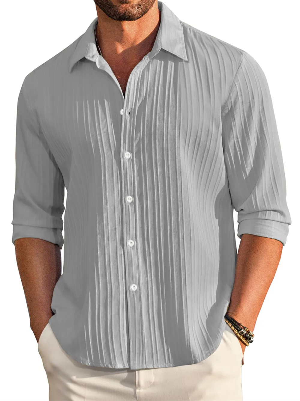 Long Sleeve Button Front Shirt