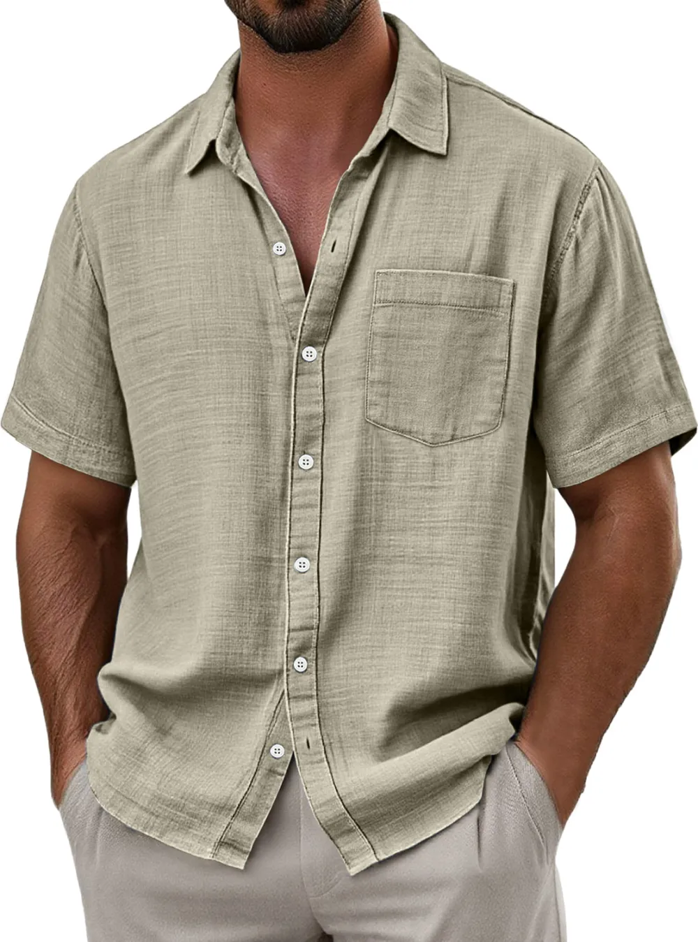 Everyday Linen Blend Pocket Shirt