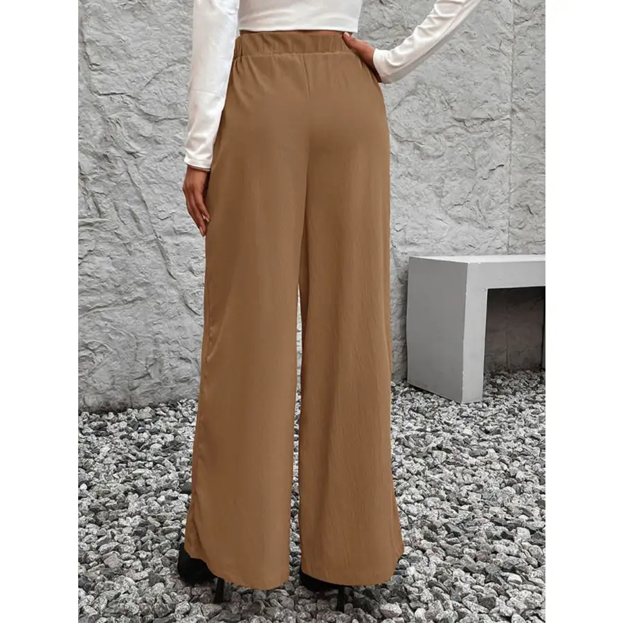 Classic Tied High Waist Wide Leg Pants