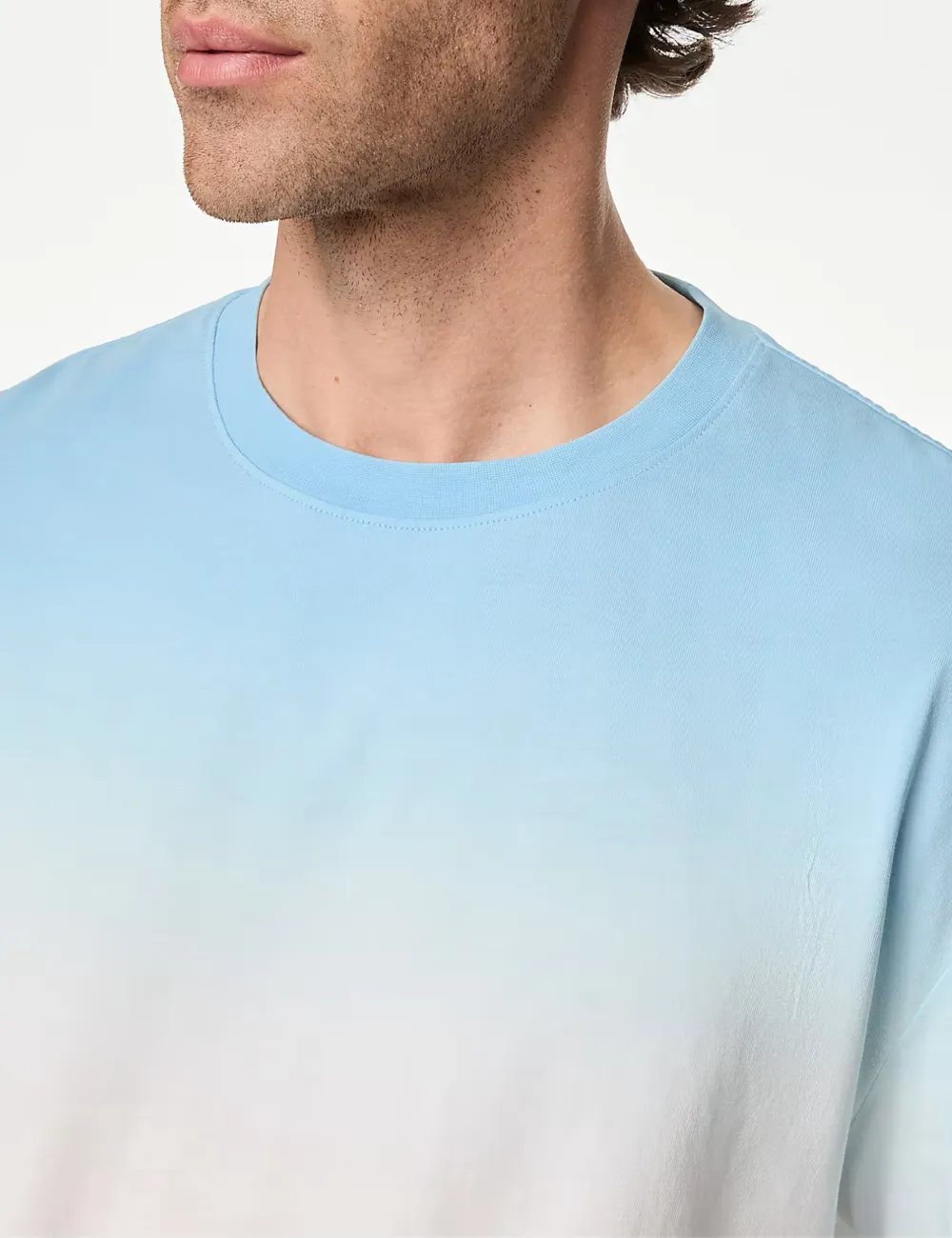 Pink Blue Gradient Short Sleeve T-Shirt